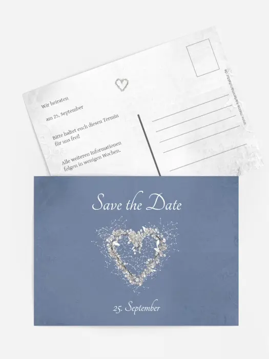 Save the Date glamour heart Save the Date glamour heart