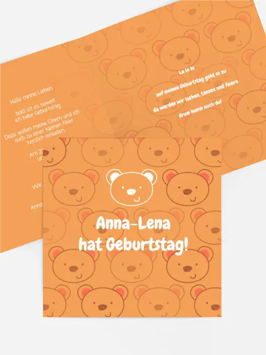 Einladung Kleinkind Bärchengesicht Einladung Kleinkind Bärchengesicht