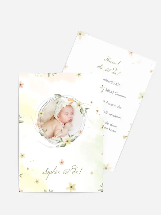 Babykarte In Blumen