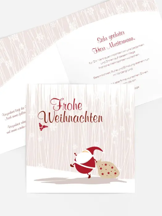 Weihnachtsgrußkarte Weihnachtsmann Weihnachtsgrußkarte Weihnachtsmann