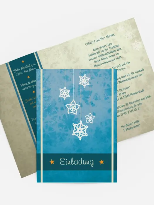 Weihnachtseinladung Geschäftlich Snowflakes Weihnachtseinladung Geschäftlich Snowflakes