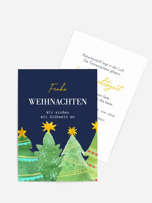 Grußkarte Weihnachten Weihnachtswald Grußkarte Weihnachten Weihnachtswald
