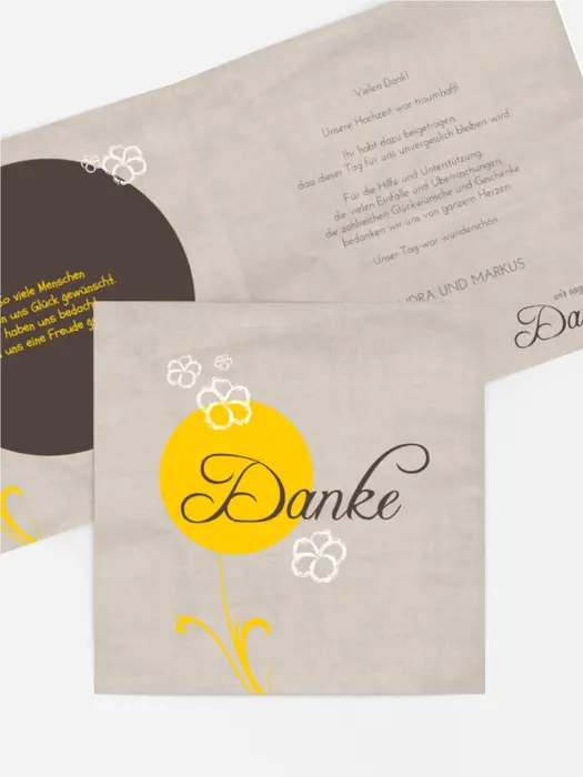 Dankeskarte Hochzeit "Fantasyflower 2" Dankeskarte Hochzeit "Fantasyflower 2"