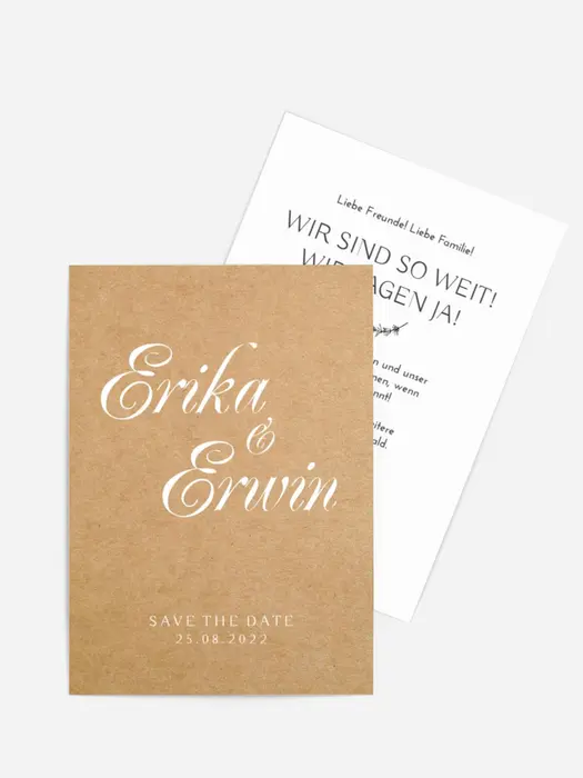 Save-the-Date Karte Goldstaub Save-the-Date Karte Goldstaub