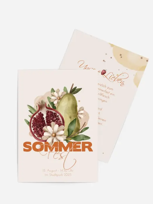 Sommerfest Einladung Reife Früchte Sommerfest Einladung Reife Früchte