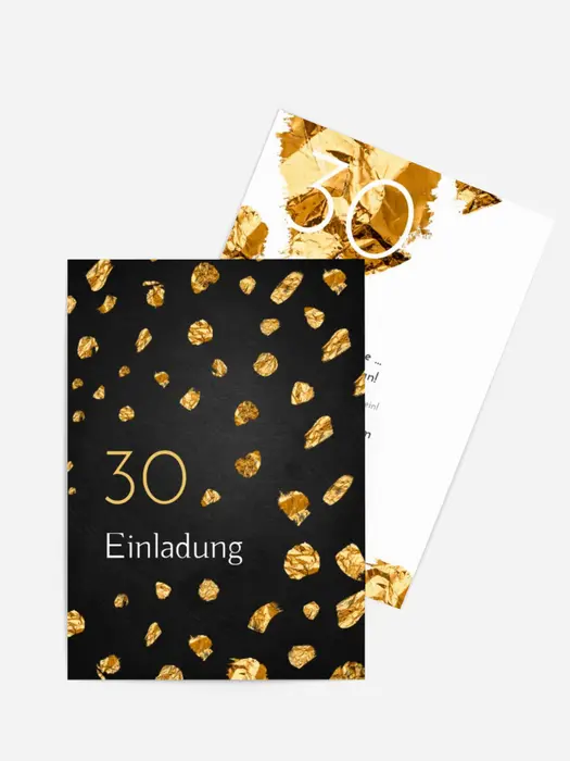 Geburtstagseinladung  Glitzerregen