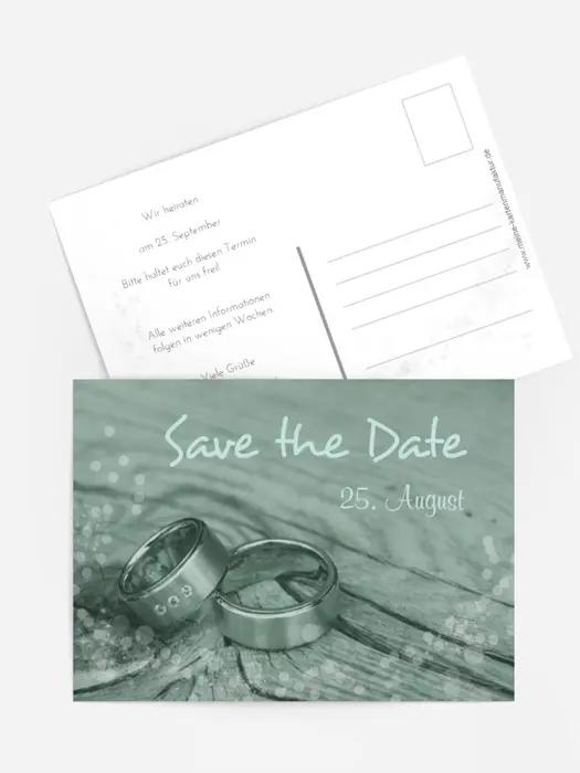 Save the Date Karte Hochzeit Eheringe Save the Date Karte Hochzeit Eheringe