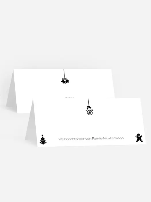 Tischkarte zu Weihnachten Schmuckelemente Tischkarte zu Weihnachten Schmuckelemente