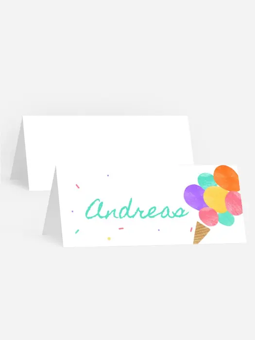 Tischkarte Geburtstag Eistüte Tischkarte Geburtstag Eistüte