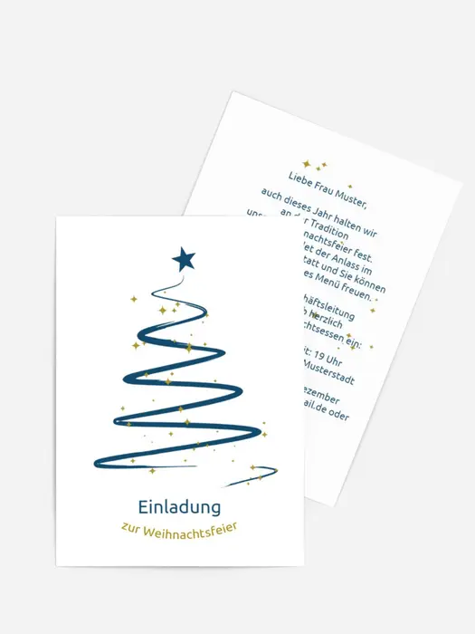 Einladungskarte Weihnachten Geschäft Wunderbaum Einladungskarte Weihnachten Geschäft Wunderbaum