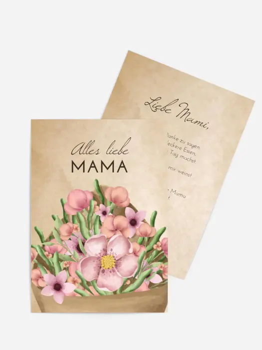 Grußkarte zum Muttertag Blumen für Mama Grußkarte zum Muttertag Blumen für Mama