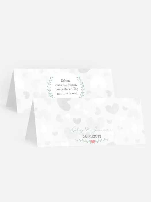 Tischkarte zur Hochzeit Zarte Ranke Tischkarte zur Hochzeit Zarte Ranke