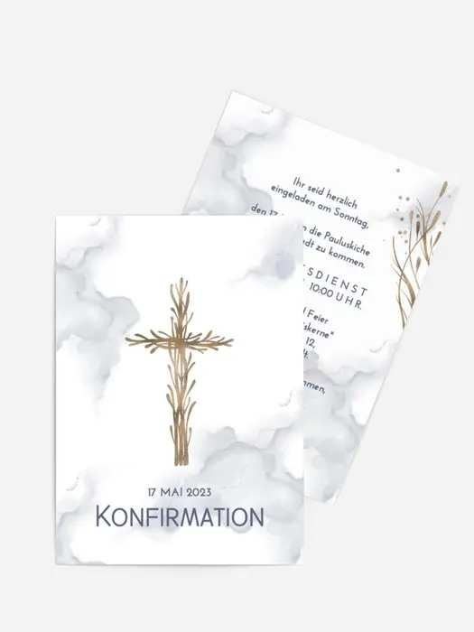 Einladungskarte Konfirmation Magische Stiele Einladungskarte Konfirmation Magische Stiele