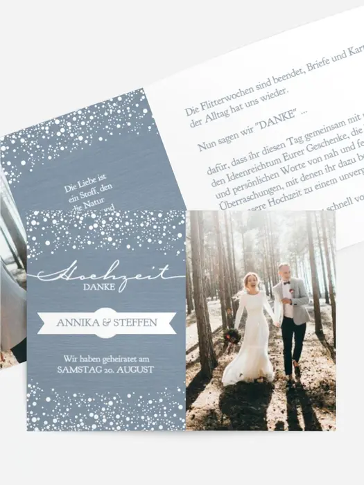 Dankeskarte Hochzeit "Funkenflug" Dankeskarte Hochzeit "Funkenflug"