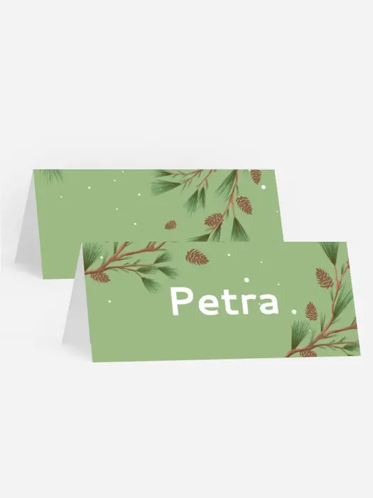 Tischkarte Weihnachten Weihnachtsbaum Zweig Tischkarte Weihnachten Weihnachtsbaum Zweig