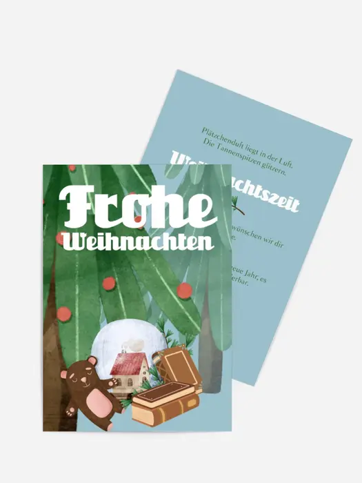 Grußkarte Weihnachten Spielzeug im Wald Grußkarte Weihnachten Spielzeug im Wald
