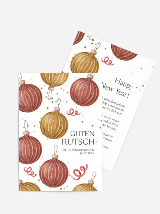 Neujahrskarte Weihnachtsaccessoires Neujahrskarte Weihnachtsaccessoires
