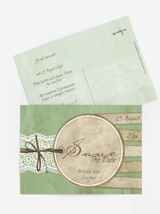 Save the Date Vintage Lace Save the Date Vintage Lace