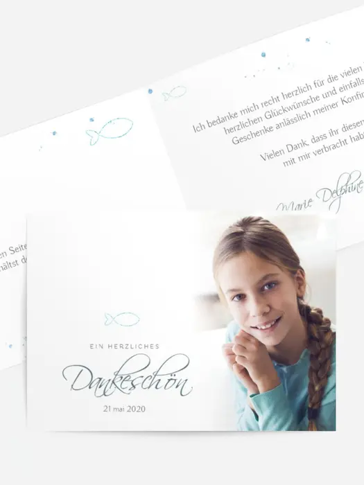 Dankeskarte Konfirmation Fay Dankeskarte Konfirmation Fay