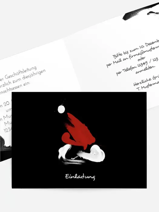 Weihnachts Einladungskarte geschäftlich Farbenmütze Weihnachts Einladungskarte geschäftlich Farbenmütze