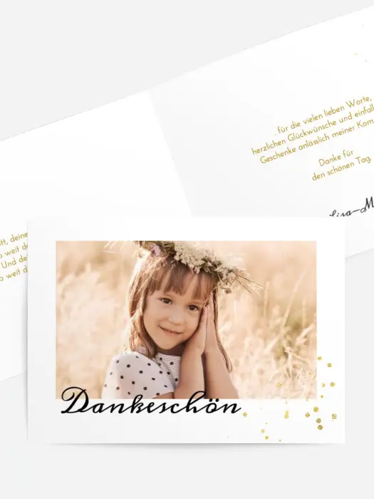 Dankeskarte Kommunion Stummer Blick Dankeskarte Kommunion Stummer Blick