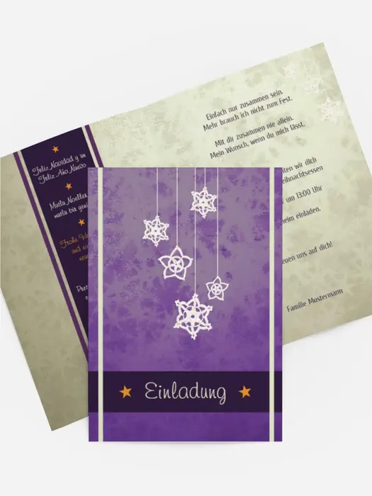 Weihnachtseinladung Privat Snowflakes Weihnachtseinladung Privat Snowflakes