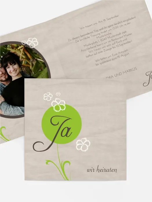 Hochzeitskarte Einladung Fantasyflower Hochzeitskarte Einladung Fantasyflower