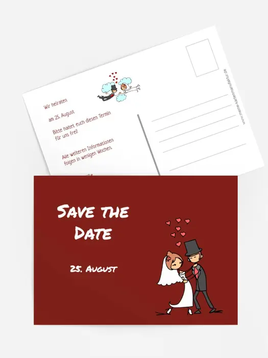 Save the Date Comic Brautpaar