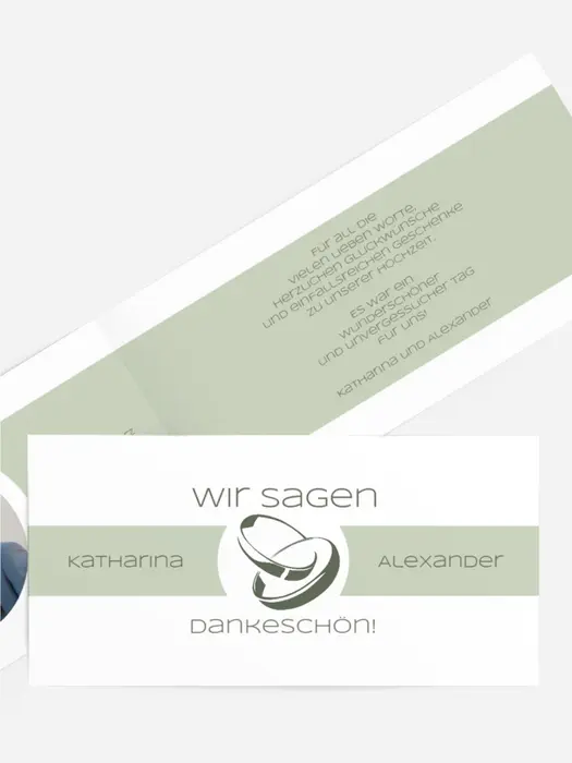 Dankeskarte Hochzeit "Ringeband" Dankeskarte Hochzeit "Ringeband"