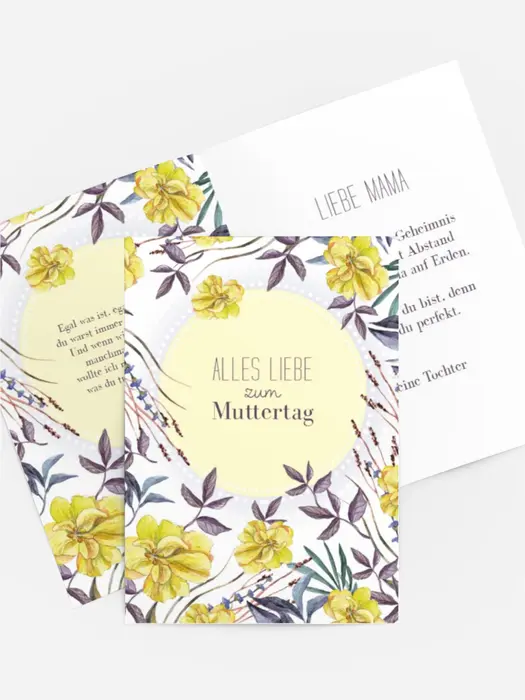 Karte für Muttertag Blumenwiese
