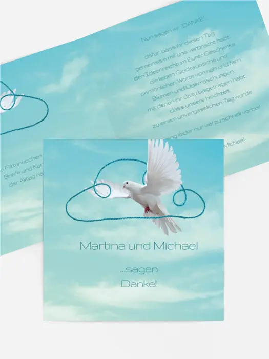 Dankeskarte Hochzeit "Auf Wolke sieben" Dankeskarte Hochzeit "Auf Wolke sieben"