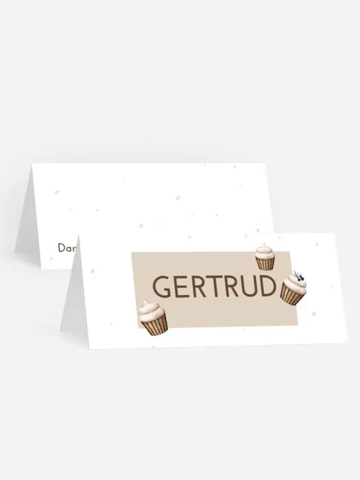 Tischkarte Geburtstag  Festliches Frühstück