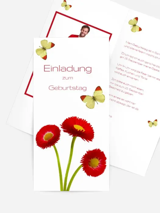 Einladungskarte zum Geburtstag Natur Foto Einladungskarte zum Geburtstag Natur Foto