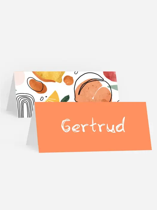 Tischkarte Geburtstag  Bunt 45