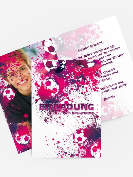 Einladung zum Geburtstag Fußballspiel Foto Einladung zum Geburtstag Fußballspiel Foto