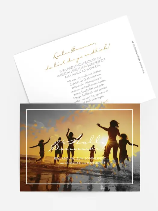 Sommerfest Einladung Laufen am Strand Sommerfest Einladung Laufen am Strand