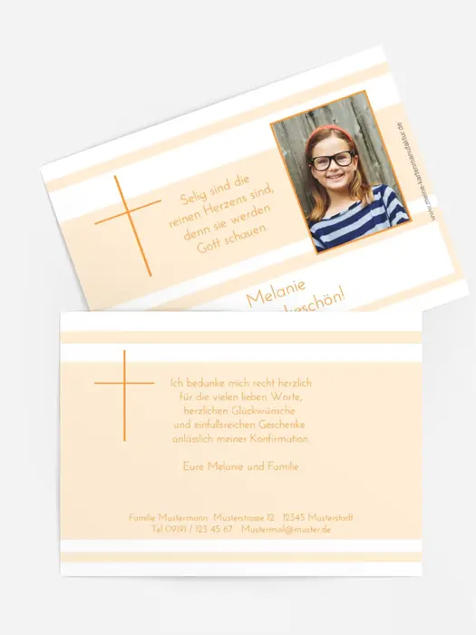 Dankeskarte Konfirmation Kreuz Dankeskarte Konfirmation Kreuz