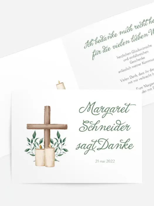 Dankeskarte Kommunion Mein Kreuz Dankeskarte Kommunion Mein Kreuz