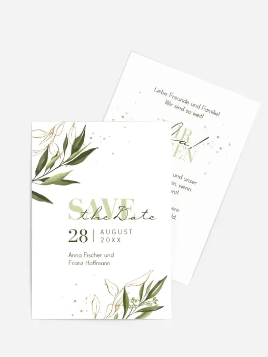 Save-the-Date Edelblatt Save-the-Date Edelblatt
