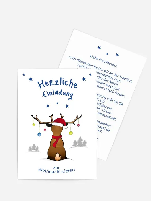 Weihnachtseinladung Geschäft Rudolph Weihnachtseinladung Geschäft Rudolph