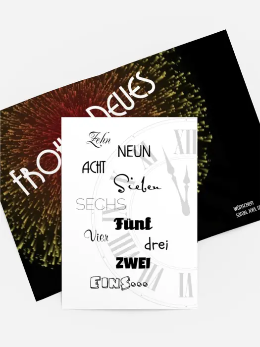 Neujahrskarte Countdown Neujahrskarte Countdown