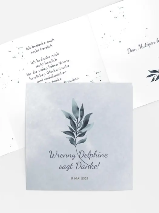 Dankeskarte Konfirmation Pflanzenkarte Dankeskarte Konfirmation Pflanzenkarte