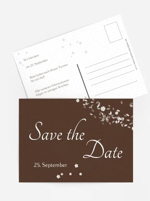Save the Date Karte romantic flower Save the Date Karte romantic flower