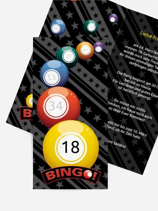 Einladung zum 18. Geburtstag Bingo 18 Foto Einladung zum 18. Geburtstag Bingo 18 Foto
