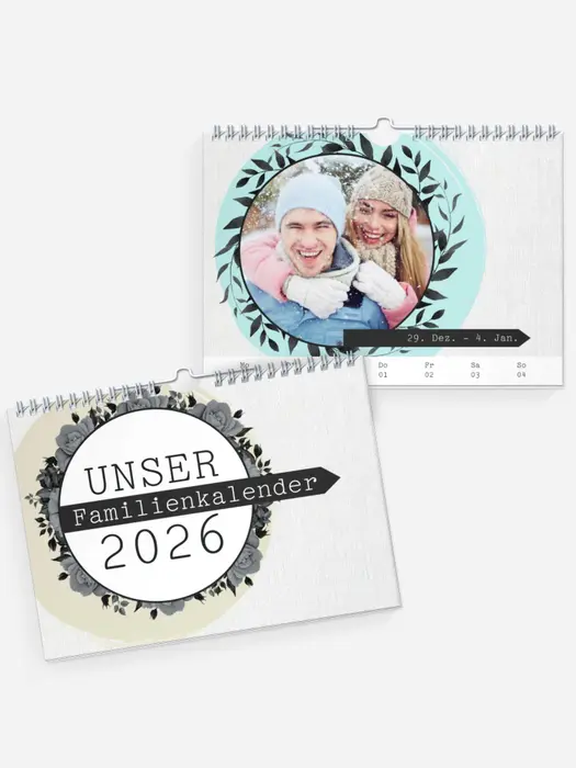 Wochen-Wandkalender Blumenkranz