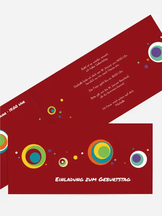 Kindergeburtstag Einladungskarte Retro Kindergeburtstag Einladungskarte Retro