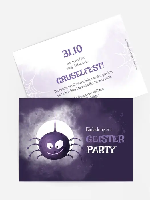 Halloween Einladung Gruseliger Kürbis