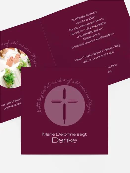 Konfirmationskarte Danke Gottes Wege Konfirmationskarte Danke Gottes Wege