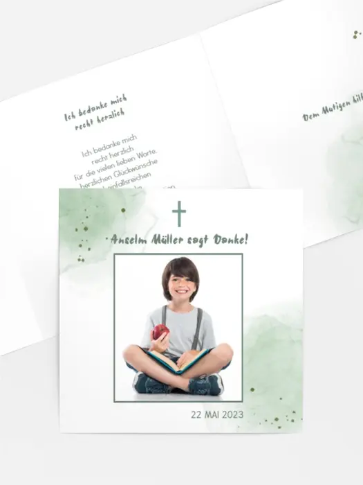 Dankeskarte Konfirmation Kerzenschein Dankeskarte Konfirmation Kerzenschein