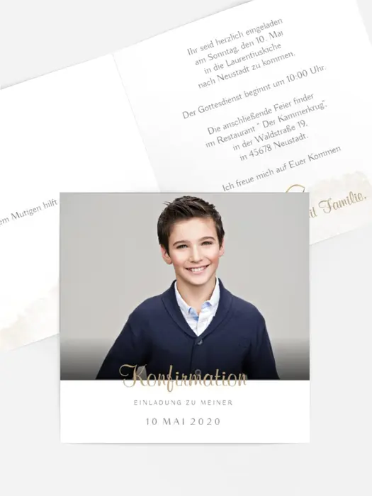 Einladungskarte Konfirmation Mercy Einladungskarte Konfirmation Mercy